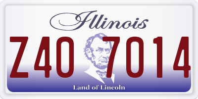 IL license plate Z407014