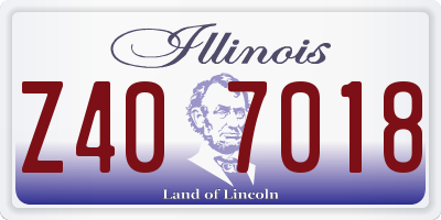 IL license plate Z407018