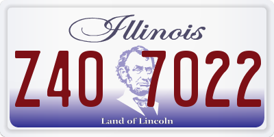 IL license plate Z407022