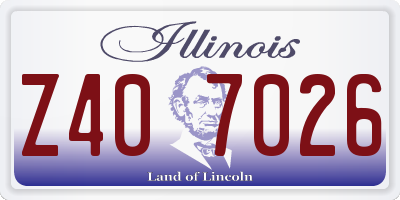 IL license plate Z407026