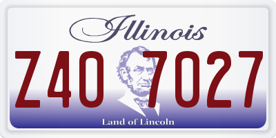 IL license plate Z407027