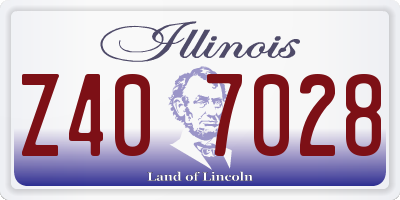IL license plate Z407028