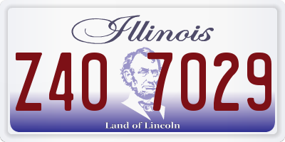 IL license plate Z407029