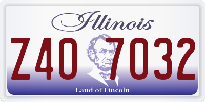 IL license plate Z407032