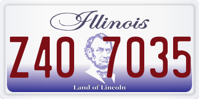 IL license plate Z407035