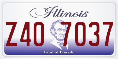 IL license plate Z407037