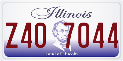 IL license plate Z407044