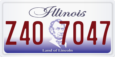 IL license plate Z407047