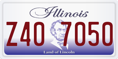 IL license plate Z407050