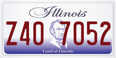 IL license plate Z407052
