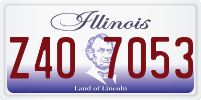 IL license plate Z407053