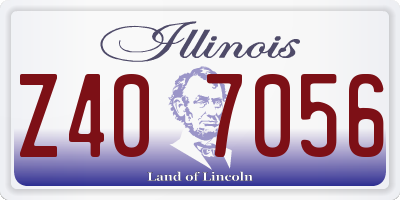 IL license plate Z407056