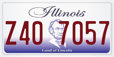 IL license plate Z407057