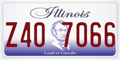 IL license plate Z407066