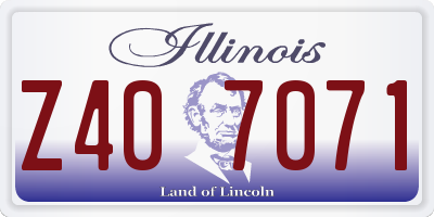 IL license plate Z407071