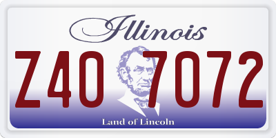 IL license plate Z407072