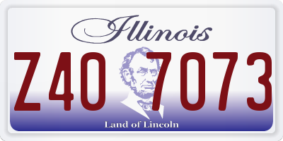 IL license plate Z407073