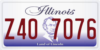 IL license plate Z407076