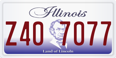 IL license plate Z407077