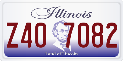 IL license plate Z407082