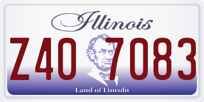 IL license plate Z407083