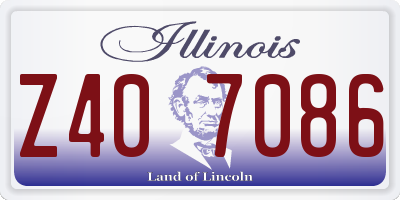 IL license plate Z407086