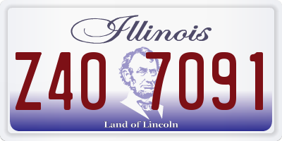 IL license plate Z407091