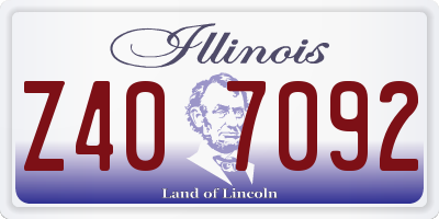 IL license plate Z407092