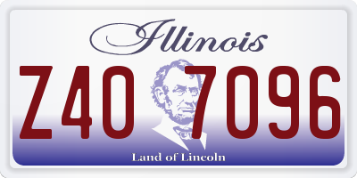 IL license plate Z407096