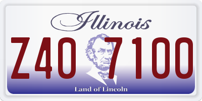 IL license plate Z407100