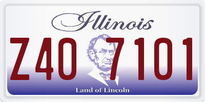 IL license plate Z407101