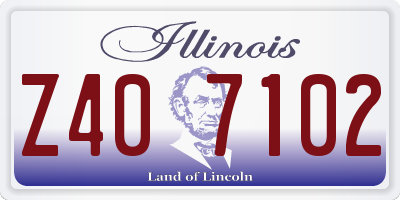 IL license plate Z407102
