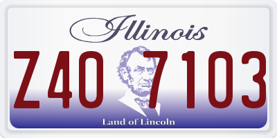 IL license plate Z407103