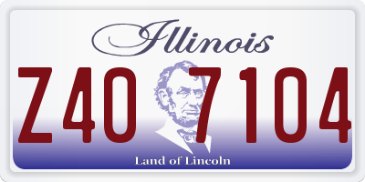 IL license plate Z407104
