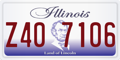 IL license plate Z407106