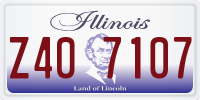 IL license plate Z407107