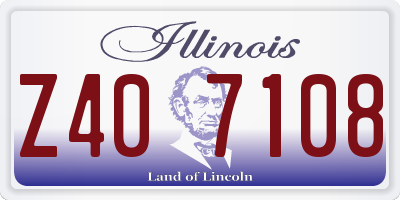 IL license plate Z407108