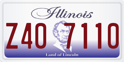 IL license plate Z407110