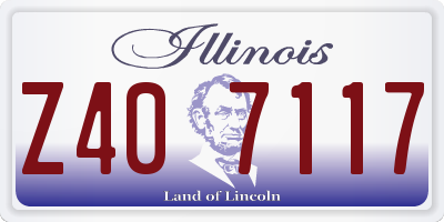 IL license plate Z407117