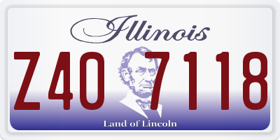 IL license plate Z407118