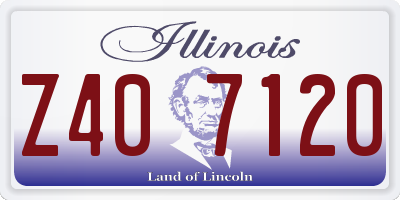 IL license plate Z407120
