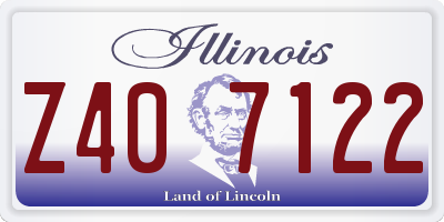 IL license plate Z407122