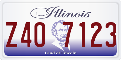 IL license plate Z407123