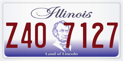 IL license plate Z407127