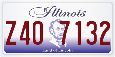 IL license plate Z407132