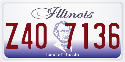 IL license plate Z407136