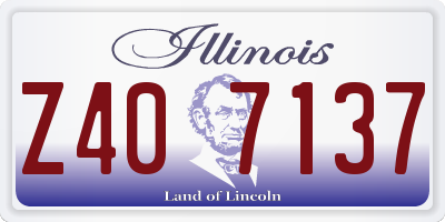 IL license plate Z407137