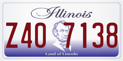 IL license plate Z407138