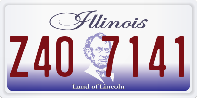 IL license plate Z407141