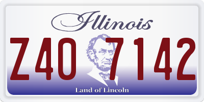 IL license plate Z407142